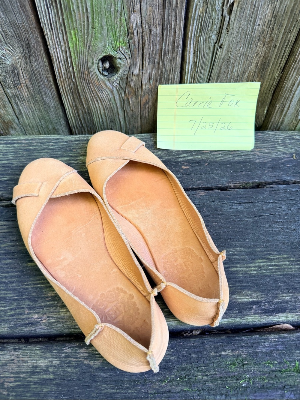 Bali Elf Native Leather Ballet Flats Light Tan Size 9
